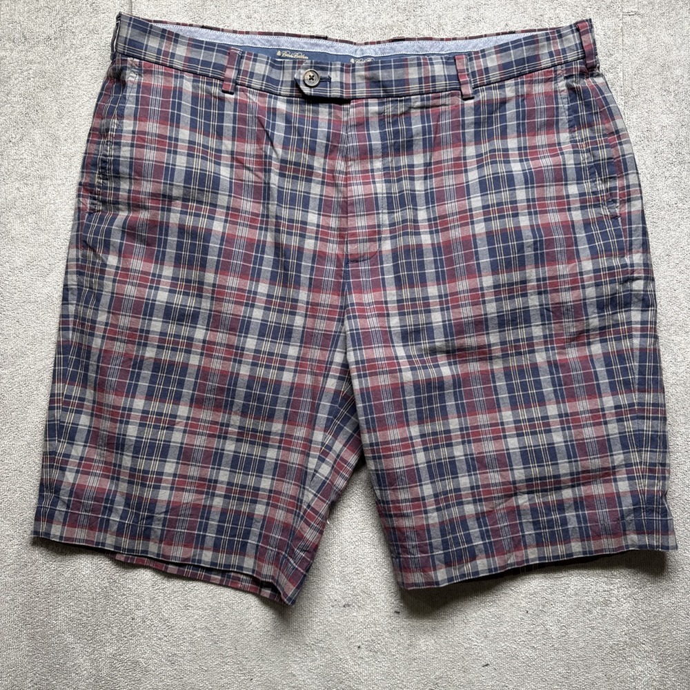 Brooks Brothers Madras Shorts Mens 30 Blue Plaid 10" Preppy Golf